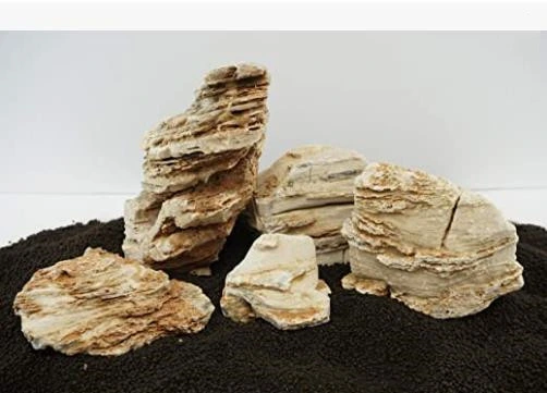 Amphibian Enclosures Natural Slate Rocks Stone Perfect Rocks Seiryu Rock for Aquariums, Landscaping Model