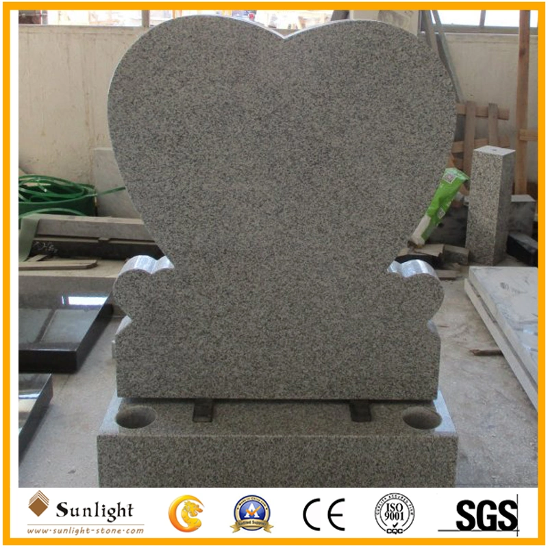 China G603 Grey Granite Tombstone in Romania, Ireland Style