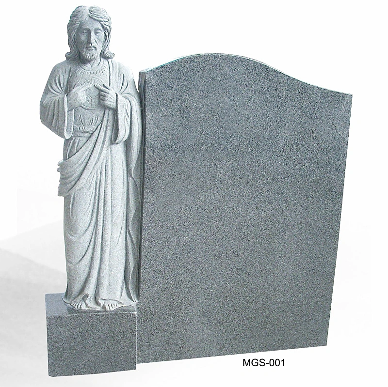 Custom Headstone and Monument with Angel Carving and Heart