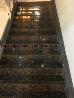 Escaleras de granito marrón báltico pulido para pisos