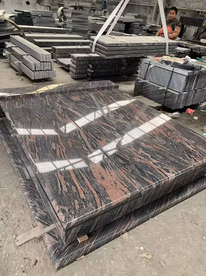 Reino Unido Bahama Blue Granite Memorial Lápidas Lápidas Lápidas